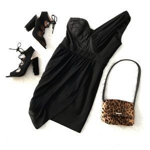 Bebe Addiction one shoulder dress